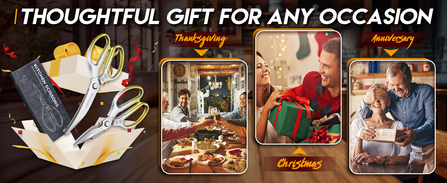 Набір кухонних ножиць DRAGON RIOT (2 шт.) - кухонні, для м'яса, для птиці, з нержавіючої сталі, японська сталь