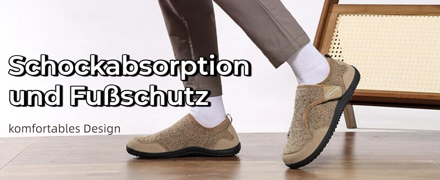 SMajong Теплі домашні тапочки для чоловіків та жінок. Зручні, неслизькі, легкі, з повним закриттям, з фетру. Для дому та вулиці. Розміри 36-46. Колір: червоний.