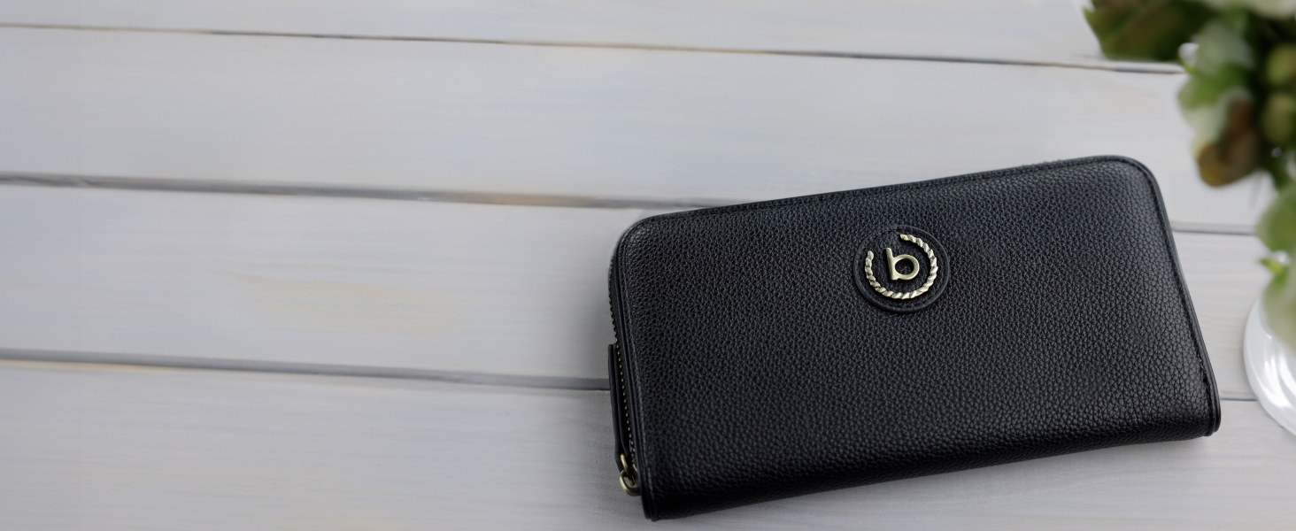 Bugatti Ella small wallet for women, women's wallet, purse, women's purse in black