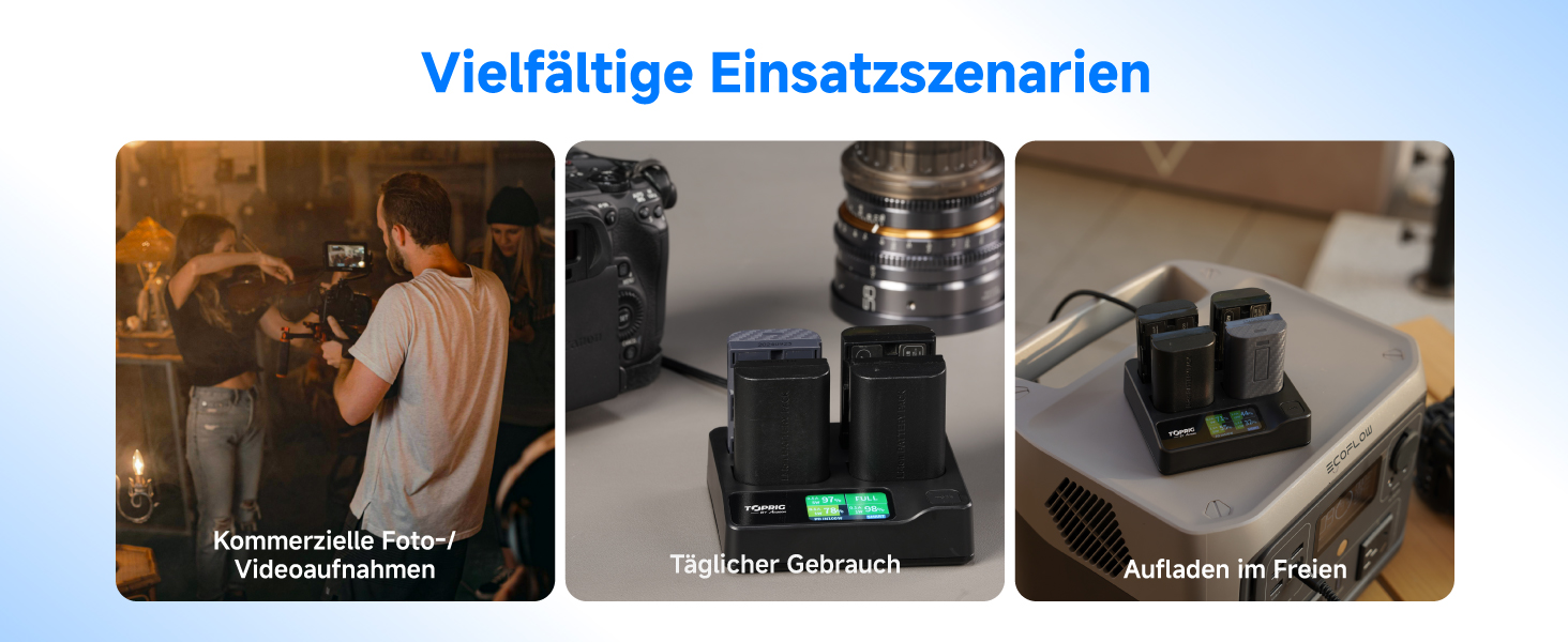 Зарядний пристрій для акумулятора Sony NP-FZ100 Toprig BC02 з USB-C PD 60W, LCD дисплеєм та моніторингом заряду