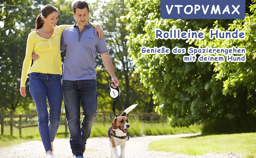 Висувна поводок для собак VTOPVMAX 8м - для середніх та великих собак до 50 кг, з відкидним тросом, контейнером для відходів та гальмом (білий)