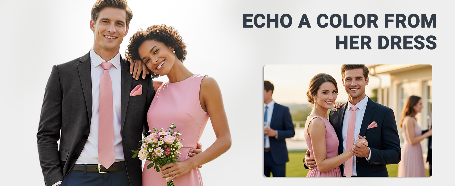 Комплект краватка, хустинка та запонки Hisdern Salbei Grün для чоловіків на весілля