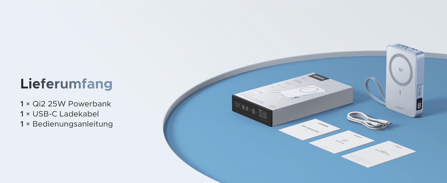 Power Bank UGREEN MagFlow 10000mAh 25W з MagSafe, PD30W USB-C, інтегрований кабель, LED-дисплей, для iPhone 17 Pro/Max