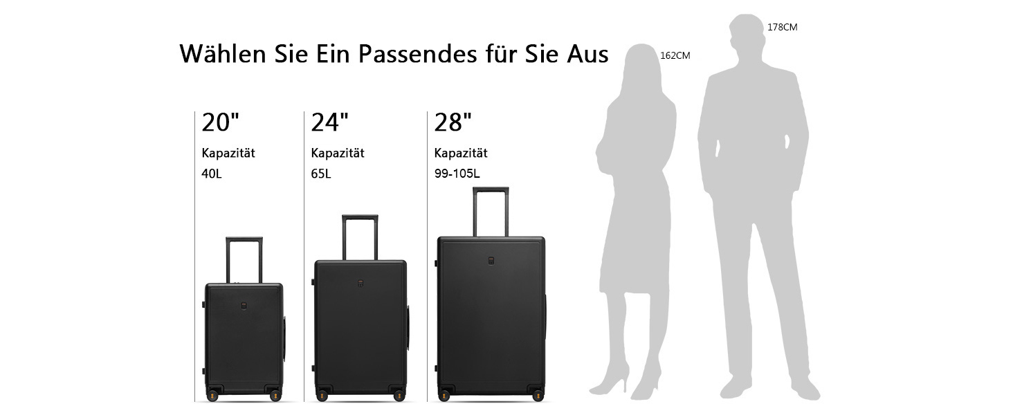 Чемодан-тележка LEVEL8, валіза на коліщатках, валіза з жорстким корпусом, 4 колеса, ручна валіза, TSA, 100% полікарбонат, мікро-діамантова текстура, великий (66см, 65л, чорний) A Schwarz M (66x44x26.5CM,65л)