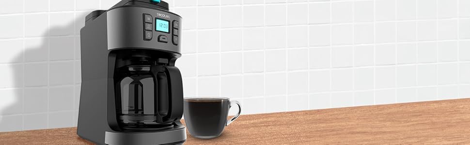 Кавоварка Cecotec Coffee 66 Smart Plus: програмована, 980W, 1,5л, сталь, LCD, ExtemAroma, AutoClean