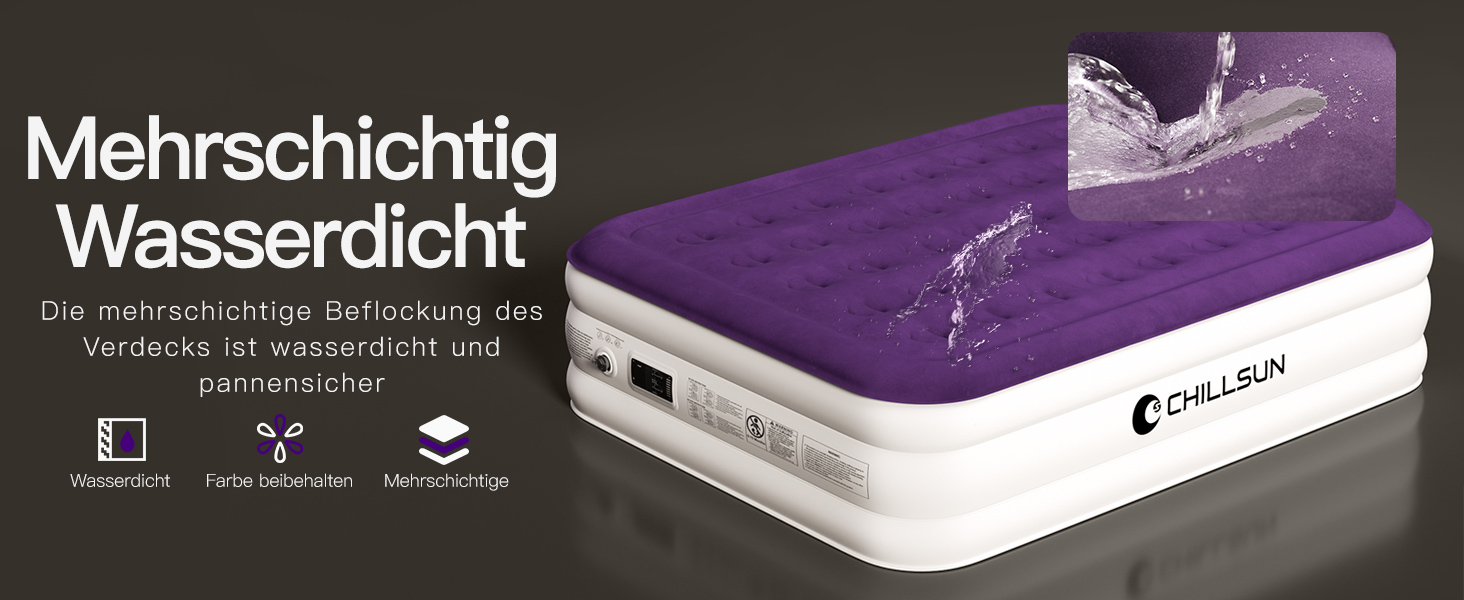 Надувний матрац CHILLSUN 190x100x40 см з вбудованим насосом. Самостійно надувний, для дому, гостей, кемпінгу та подорожей. Односпальний/Twin матрац 41 см