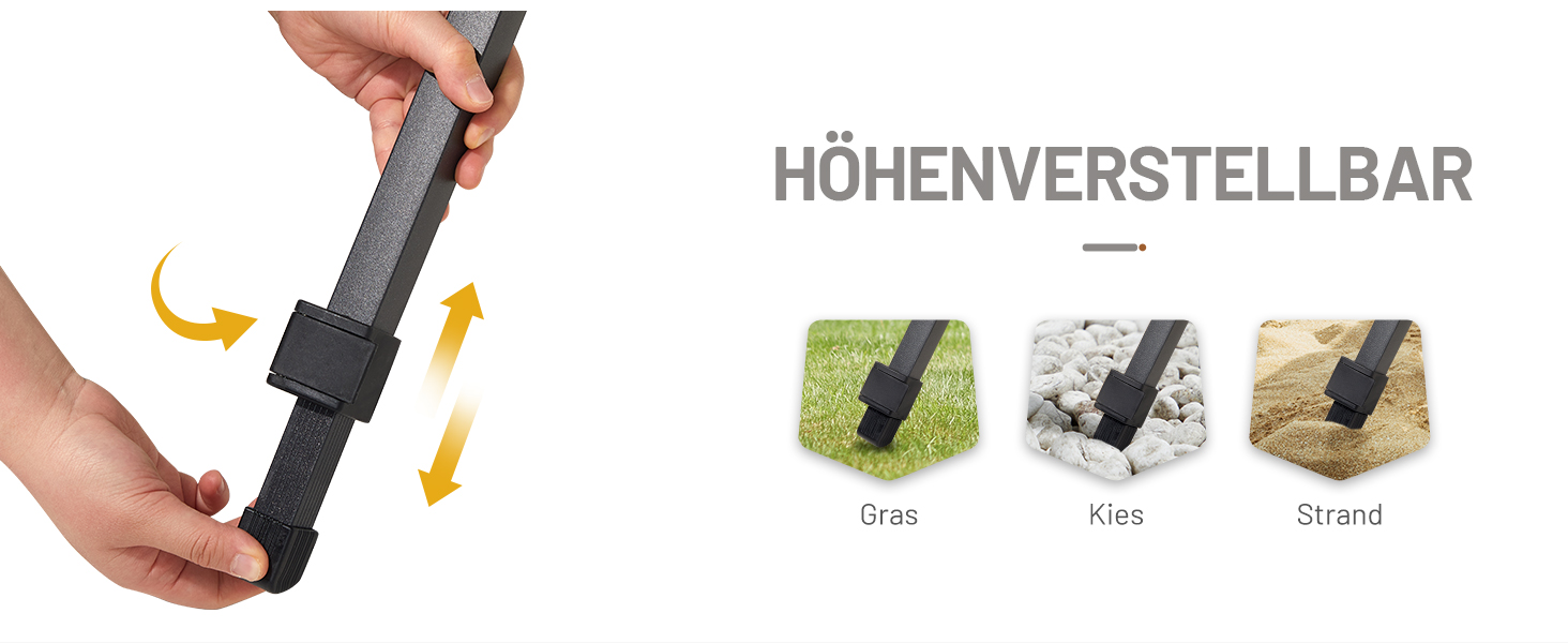 Складний кемпінговий стіл Timber Ridge 125x80 см, регульована висота, для 6 осіб, для пікніка, саду, походу, подорожей