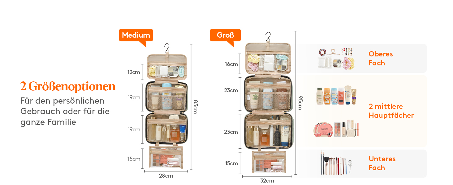Жіноча дорожня косметичка Lifewit з гачком, велика органайзер для косметики, прозора косметичка для подорожей, м'ятно-зелена