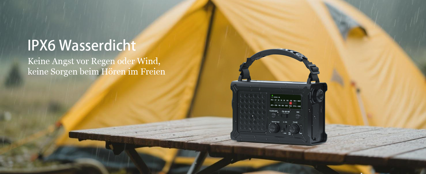 Сонячне радіо з ручним генератором 12000mAh, портативний приймач світу, радіо для надзвичайних ситуацій з AM/FM, сонячна панель 8500мм², Powerbank, ліхтарик та світло для читання, чорний