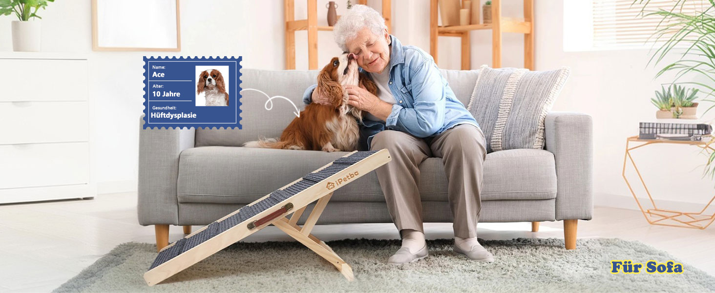 Сходинки для собак до ліжка та дивану – захист суглобів, антиковзаючі, складані, регульовані, портативні, для собак до 16 кг (до 30 кг)