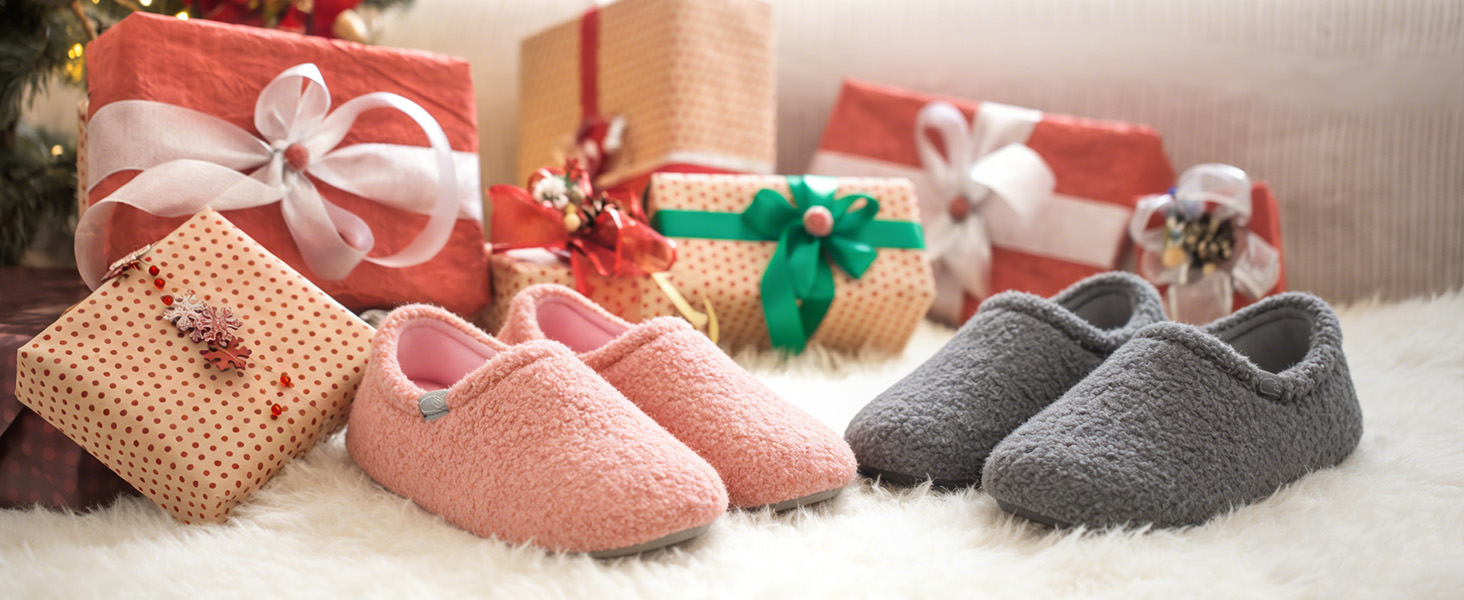 OFFCUP Теплі жіночі халапки-домашні тапочки з піни пам'яті, зимові, бавовняні, пухнасті, для дому та вулиці, рожеві, розміри 40-41