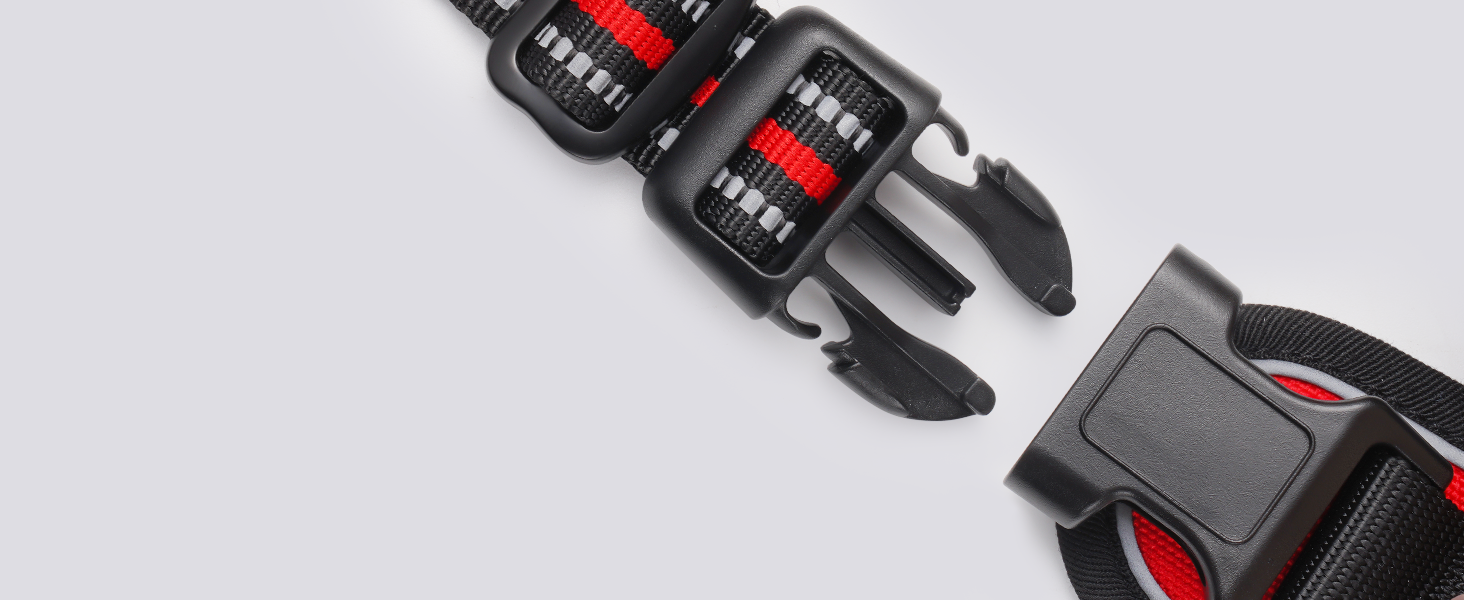 Нагрудник для собак Rabbitgoo середнього розміру, анти-тяга, регульований, великі собаки, дихаючий, з світловідбиваючими смугами, безпечне ведення, червоний (1 шт.)