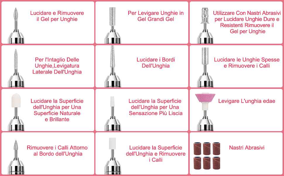 Електрична машинка для манікюру та педикюру Nailgirls 11 в 1 з LED-дисплеєм та педаллю, 35000 об/хв, для гелю та акрилу