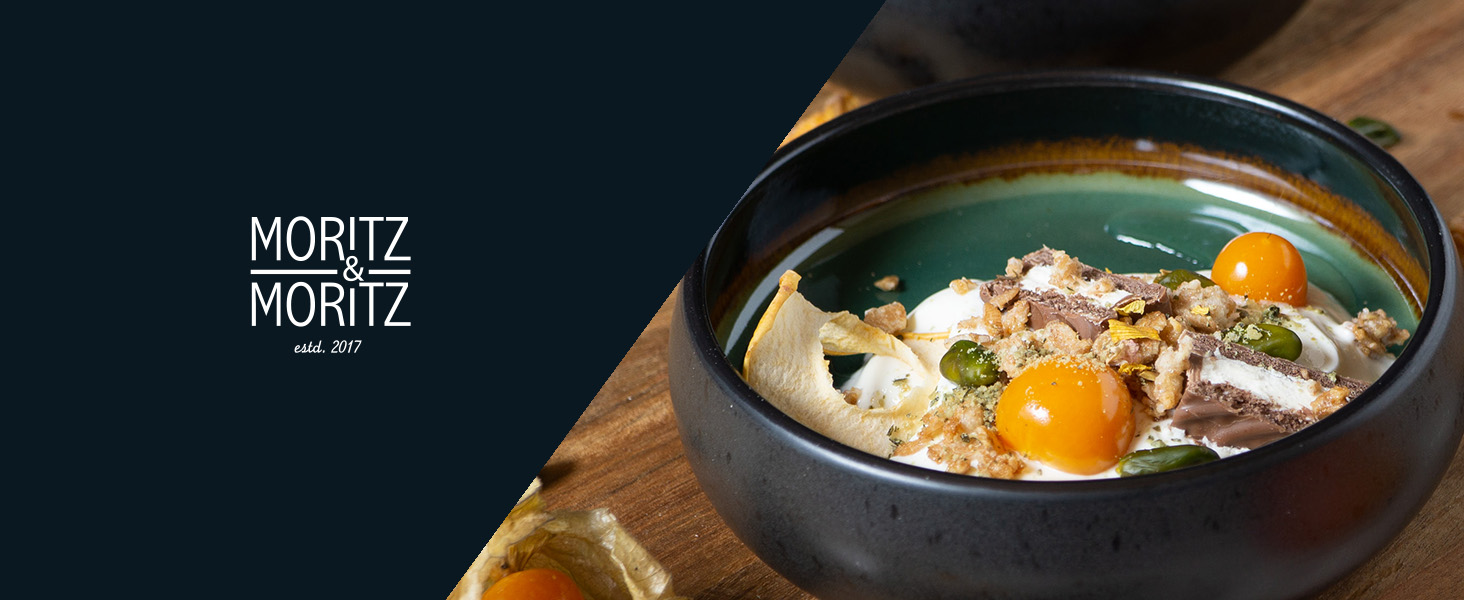 Тарілки Moritz & Moritz SOLID, набір 4 шт., 21 см, кераміка. Ідеально для десерту, випічки, сніданку. Набір посуду зеленого кольору