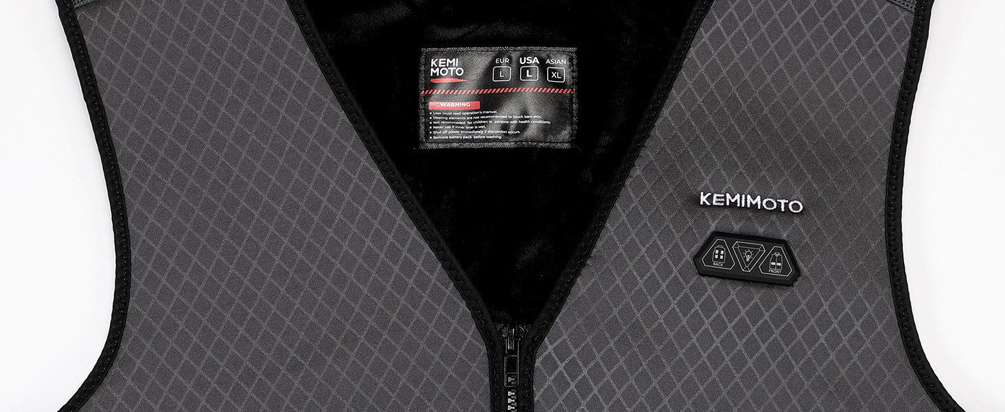 Обогреваемая жилетка KEMIMOTO для мужчин: 6 зон обігріву, 3 рівні нагріву, USB, для катання на лижах, риболовлі, мотоцикла, кемпінгу, сіра