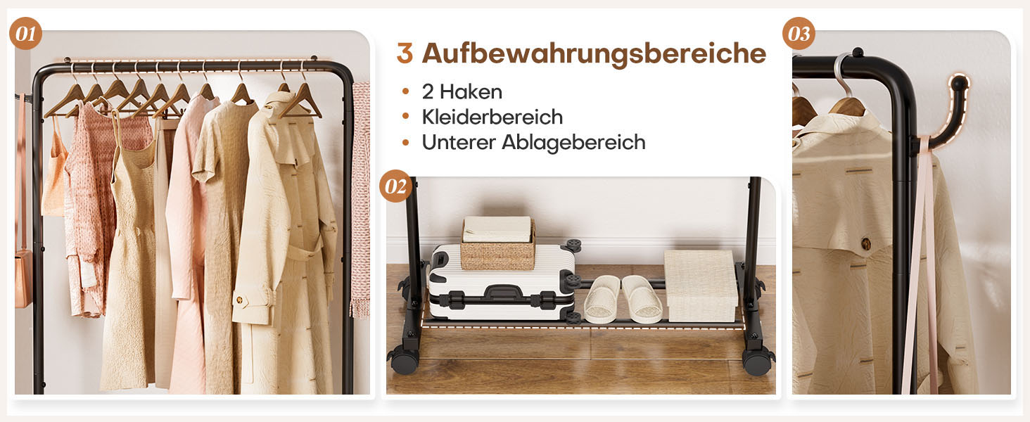 Міцний вішак для одягу на колесах Yorbay: металева стійка з полицею для багажу. Компактна вішалка для одягу в спальню, пральню, магазин (81 см). Чорний колір, 81 см