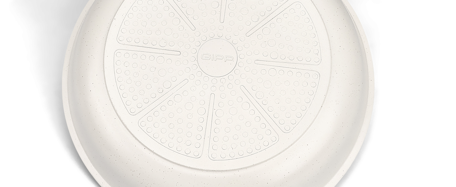 Гіпп Сковорода керамічна 24 см з антипригарним покриттям, для всіх типів плит, без PFOA/PFOS, біла