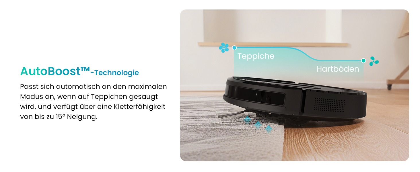 Робот-пилосос Vexilar W7 3-в-1 з функцією миття, потужність 4000Pa, 120 хв роботи, керування через додаток/пульт, для тварин, килимів та твердих поверхонь