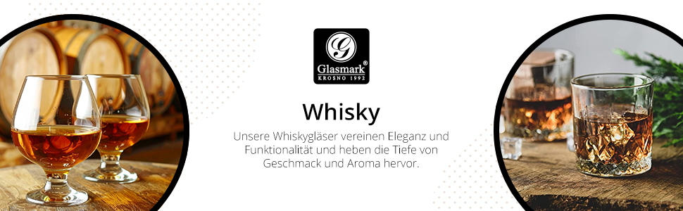Набір келихів для віскі Glasmark KROSNO 1992, 6 шт, 280 мл, для коньяку, рому, джину, коктейлів, прозорі, низькі, для посудомийної машини