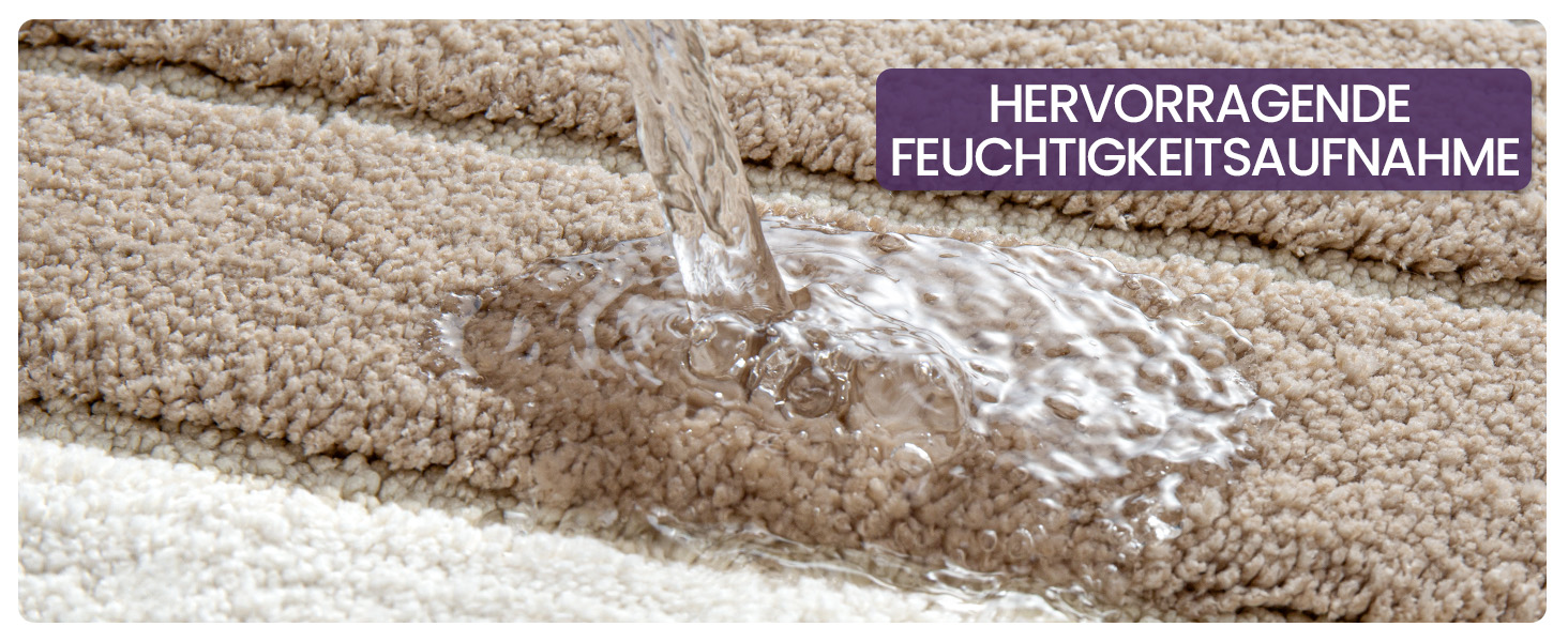 Non-Slip Bathroom Rug - Absorbent Bath Mat 60 x 110 cm - Washable Soft Bath Mat for Bathroom (2-Pack 40 x 60 cm, Beige)