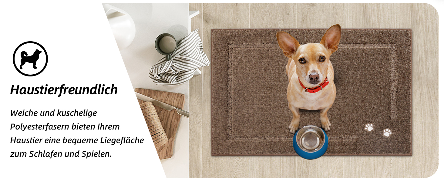 Килимок для дому BEQHAUSE 80x120 см, миючий, для входу, переднього та заднього дверей, коридору (колір: коричневий)