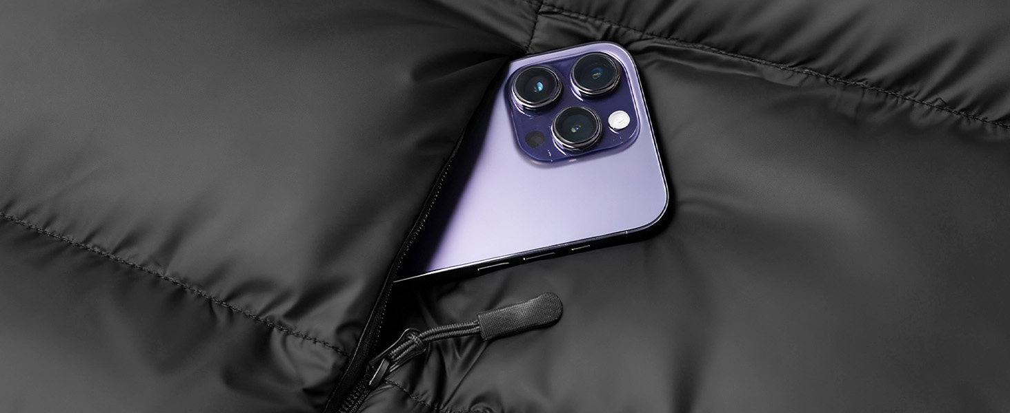 Обогрівальна жилетка Dr.Prepare для чоловіків та жінок з Powerbank 16000mAh, 3 режими нагріву, 10 зон нагріву, для активного відпочинку, подорожей, спорту, чорна