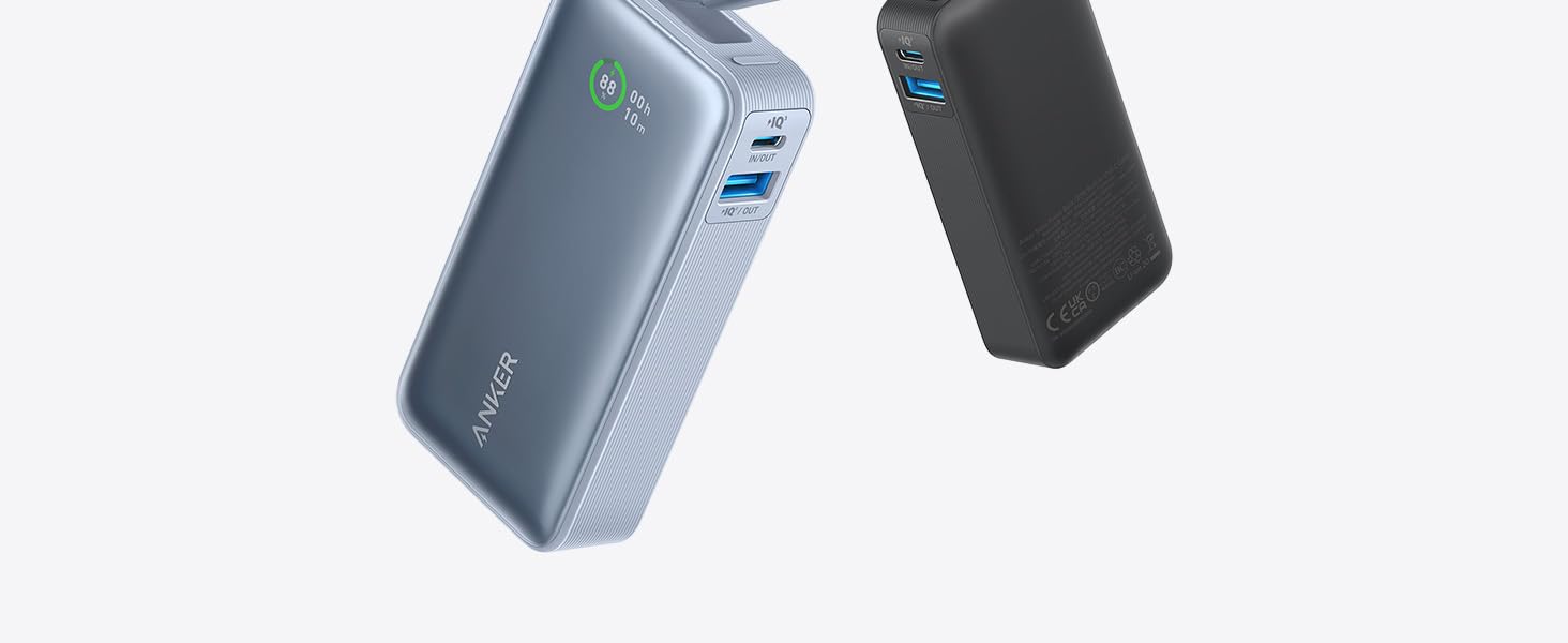 Powerbank Anker Nano 10000mAh з USB-C кабелем, PD 30W, 1xUSB-C, 1xUSB-A, для iPhone, MacBook, Galaxy, iPad, AirPods