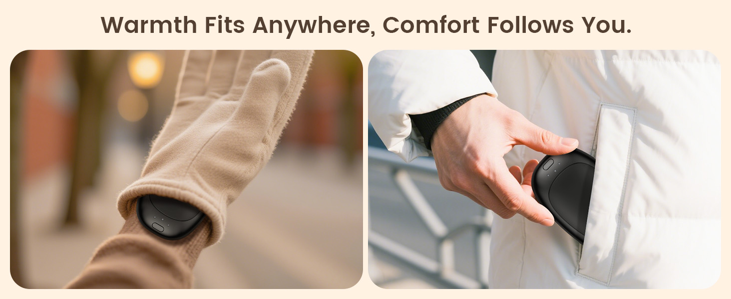 Електричні грілки для рук 2 шт. з підзарядкою, багаторазові, 3 режими нагріву, портативні, для жінок та чоловіків, для відпочинку на природі, кемпінгу, гольфу, полювання, чорного кольору