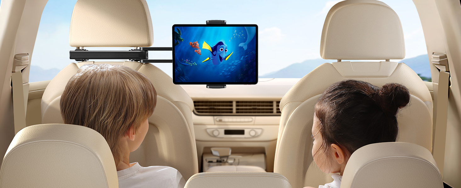 Тримач для планшета Joyroom у автомобіль для підголівника, сумісний з iPad/Galaxy Tab/Fire/Switch (4.7–12.9 дюймів)