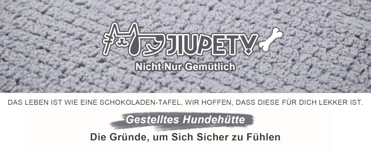 Будка для собак Jiupety, XL, 51x46x46 см, сіра - затишна лежанка для собак вагою 7-14 кг