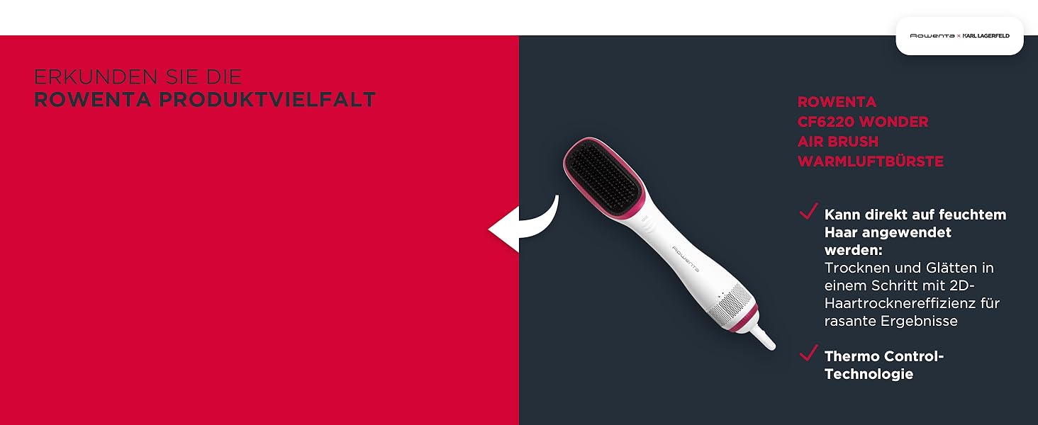 Випрямляч для волосся Rowenta x Karl Lagerfeld SF467L K/Pro Stylist з кераміно-іонним покриттям, чорно-червоний