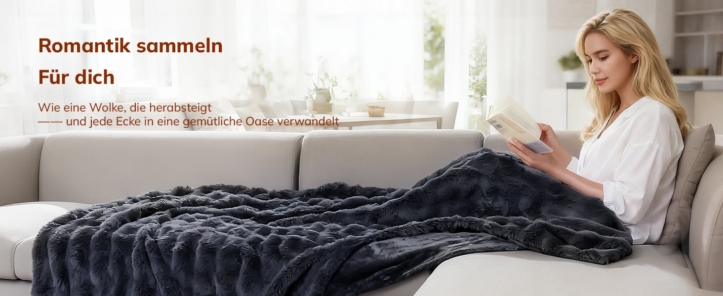 Електрична ковдра Keenstone з 9 рівнями нагріву, автоматичним вимкненням, машинне прання, антрацитовий колір