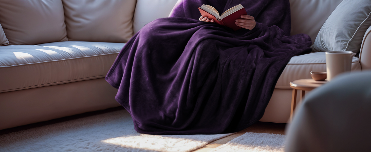 Плед Utopia Bedding: теплий та м'який флісовий плед 200x150 см (Lila)