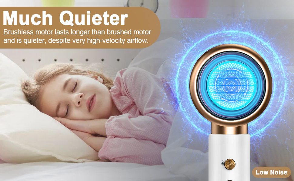 Професійний фен LURICO 2400W з іонізацією, 3 температурні режими, з насадкою-дифузором для салонного та домашнього використання