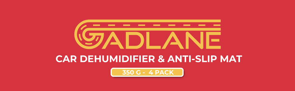 Набір вологопоглиначів GADLANE 350 г, 4 шт., багаторазові, для авто, дому, шафи, з антиковзким килимком, проти запотівання скла