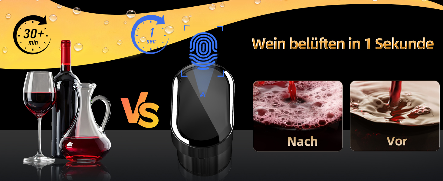 Електричний декантер для вина 5-в-1 з регулюванням дозування, цифровий виливач, автоматичний дозатор вина, чорний | Подарунок
