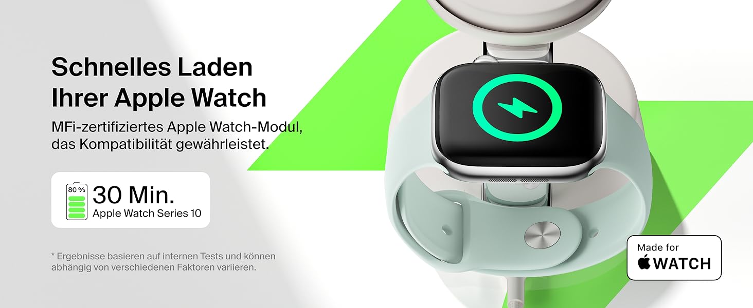 Беспроводное зарядное устройство Belkin UltraCharge Pro Qi2 3-в-1, 25W, MagSafe сумісне для iPhone, Apple Watch, AirPods, адаптер 45W, пісочний колір