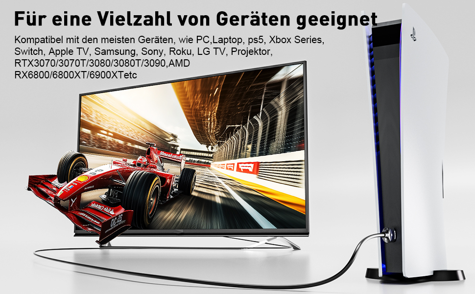 HDMI кабель оптичний 8K 15м, HDMI 2.1, 48Gbps, Ultra High Speed, CL3, AOC, 8K@60Hz, 4K@120Hz/144Hz, Dynamic HDR, eARC, Dolby HDCP2.2, сумісний з PS5, Xbox Series X, PC, TV