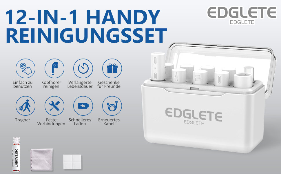 Набір для чищення iPhone та смартфонів: лінійний роз'єм, насадки для динаміків, інструменти для ремонту iPad Pro, Lightning кабель (білий)