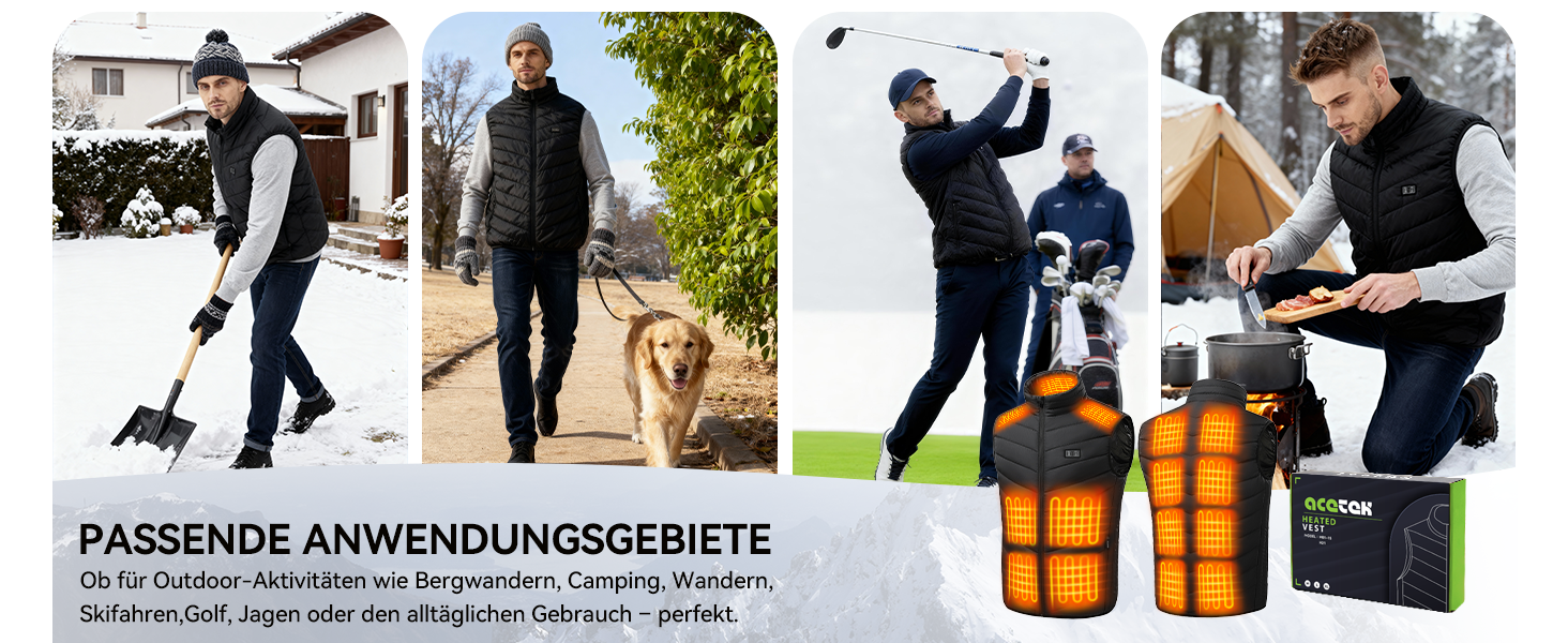 Обогревна жилетка для чоловіків та жінок з акумулятором 20000mAh, 15 зон обігріву, 3 режими температури, до 11 годин тепла, для полювання, піших прогулянок, гольфу, катання на лижах, XL