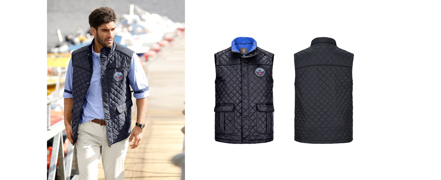 Чоловіча степкова жилетка JAN VANDERSTORM RODEWIN, тепла та практична, розмір 56, блакитна