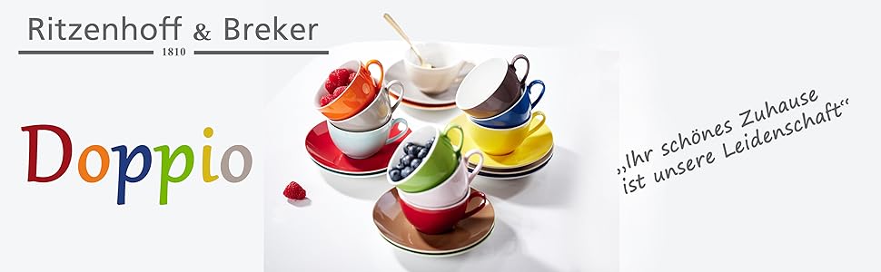 Сервіз столовий Ritzenhoff & Breker Doppio, 8-місний, порцеляна, сірий