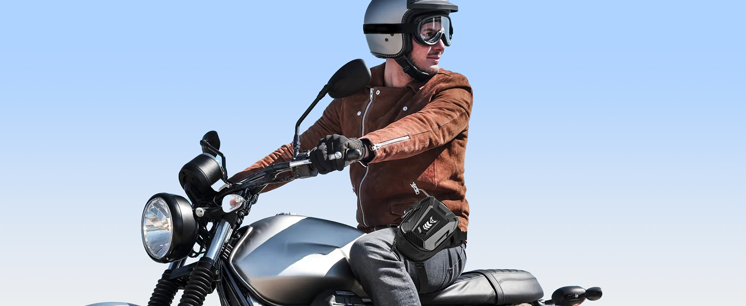 Мотосумка на стегно Beintasche, поясна сумка для чоловіків та жінок, розширена місткість, світловідбиваючі смуги та регульований ремінь, рюкзаки та сумки для велоспорту та піших прогулянок