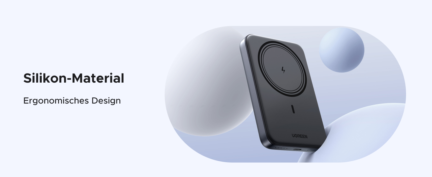 Зовнішній акумулятор UGREEN Zapix MagSafe 10000mAh 20W з підтримкою USB-C, чорний