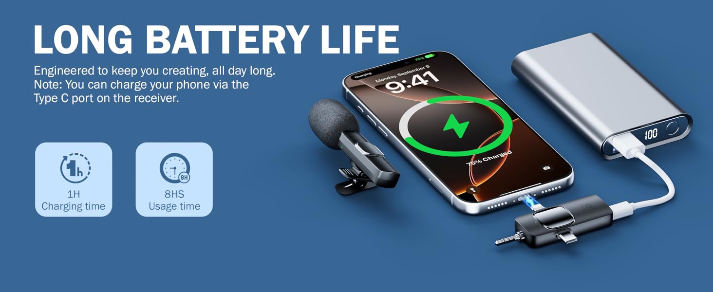 Беспроводной петличный микрофон для телефона/iPhone/iPad/камеры, мини-микрофон для стриминга, подавление шума, Plug & Play, идеален для видеосъемок, подкастов, YouTube, TikTok и интервью K15