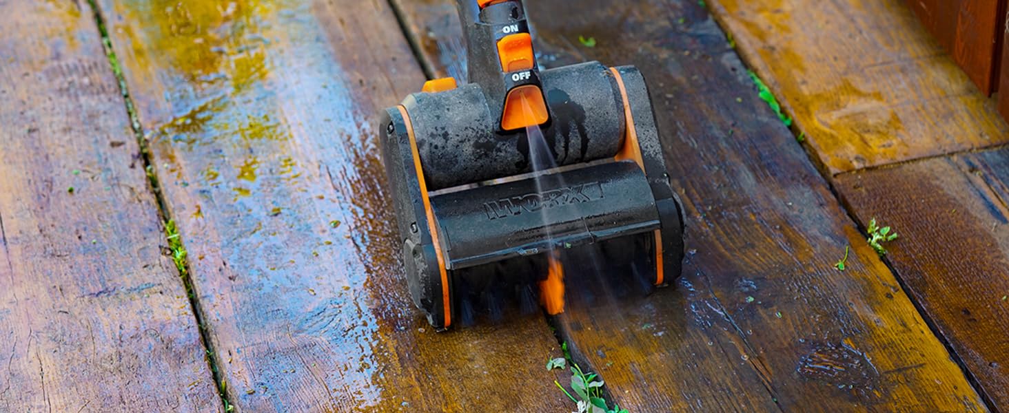 Акумуляторна мультищітка WORX WG441E.9 20В для очищення каменю та деревини, видалення бур'янів, з водяним підключенням, PowerShare, без акумулятора та зарядного (комплект 4Аг акумулятор і зарядка)