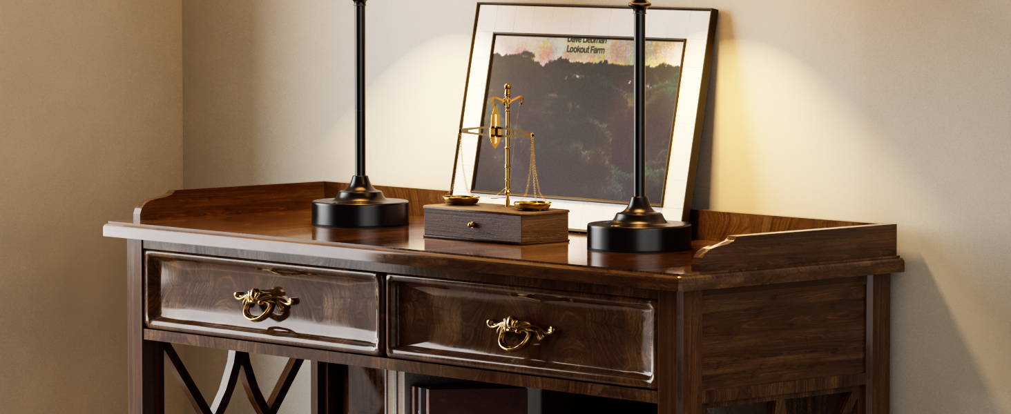 LED настільна лампа бездротова з торшером з льону, торшер для спальні, їдальні, вітальні, з USB-C, регулювання яскравості, 40см, мідь