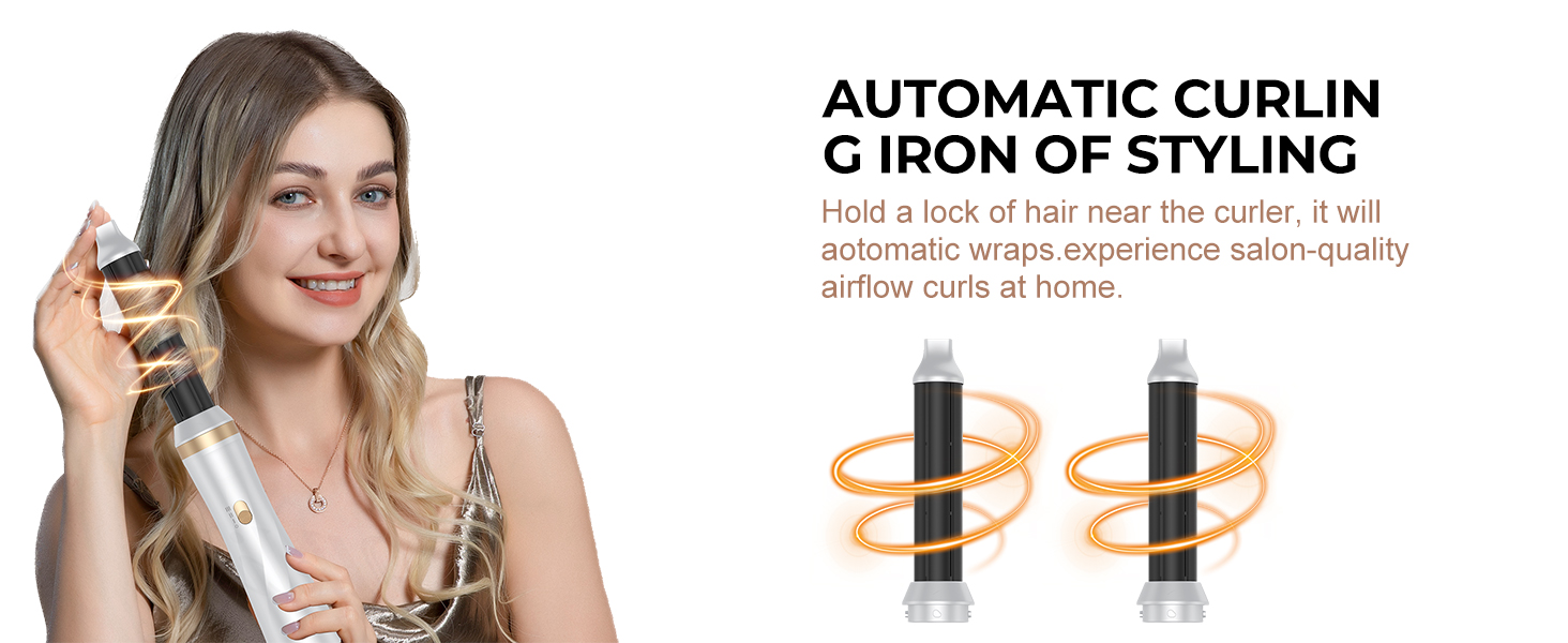 Набір для укладки волосся Souvik: щітка-фен, плойка, об'єм, сушка (білий)