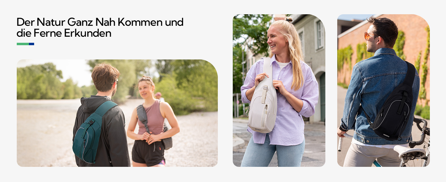 Чоловіча/Жіноча сумка через плече Waterfly - Messenger Bag Crossbody для спорту, подорожей, велоїзди та туризму (Чорна)
