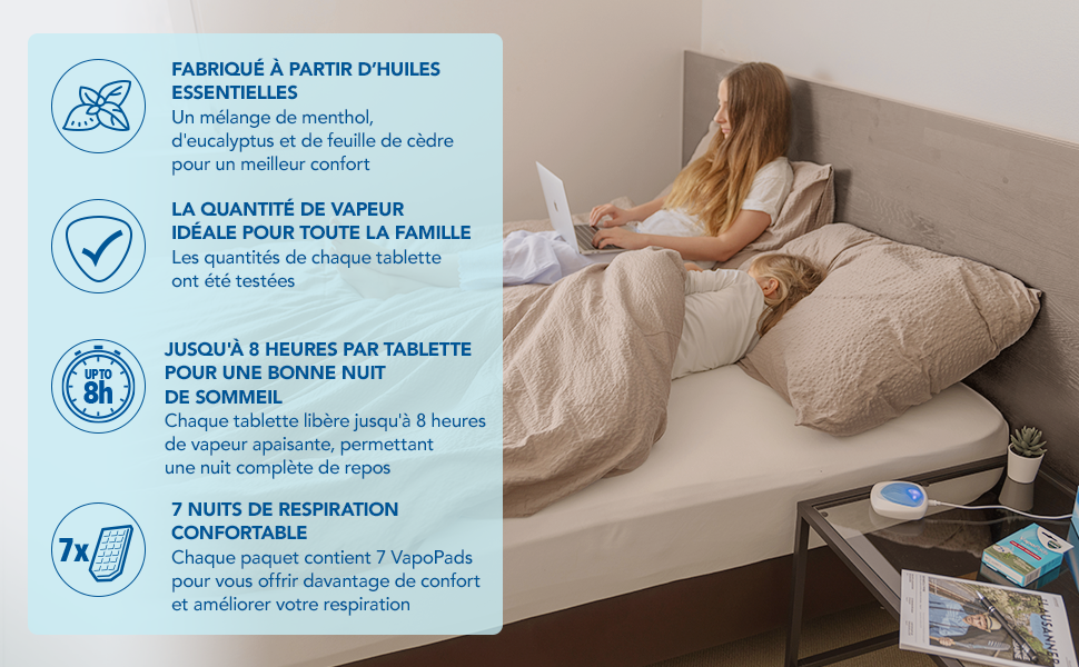 Зволожувач повітря Vicks Mini Cool Mist Ultraschall VUL525 (VP Menthol) - компактний, тихий, для сну, кашлю та застуди